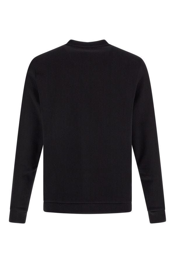 Hugo Boss Elegant Black Cotton Round Neck Sweatshirt Hugo Boss