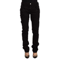 Acht Black Low Waist Cotton Stretch Denim Skinny Jeans