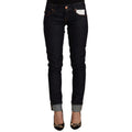 Acht Black Cotton Low Waist Slim Fit Denim Jeans