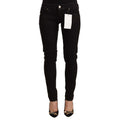 Acht Black Cotton Low Waist Skinny Denim Jeans