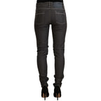 Acht Black Low Waist Skinny Denim Slim Fit Jeans