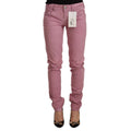 Acht Pink Cotton Slim Fit Women Denim Skinny Jeans