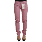 Acht Pink Cotton Slim Fit Women Denim Skinny Jeans