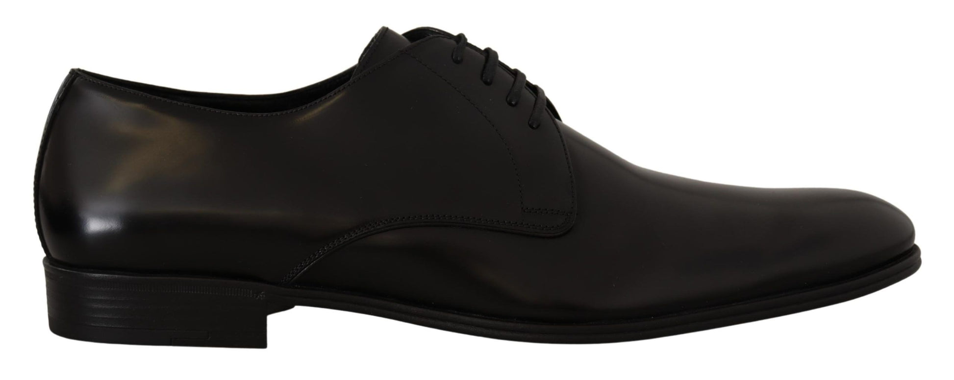 Dolce & Gabbana Black Leather Lace Up Formal Derby Shoes Dolce & Gabbana