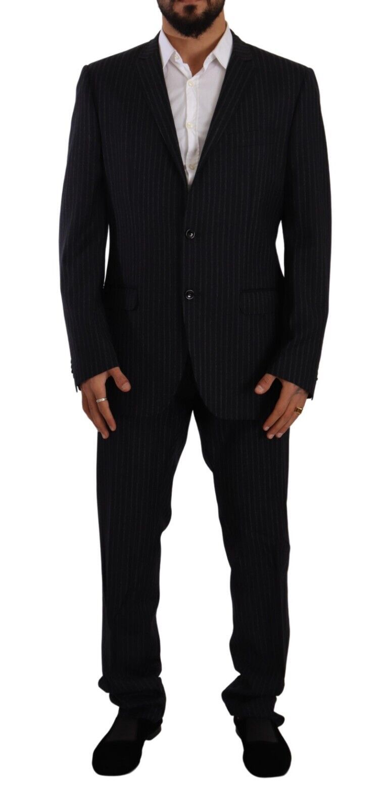 Domenico Tagliente Gray Polyester Single Breasted Formal Suit Domenico Tagliente