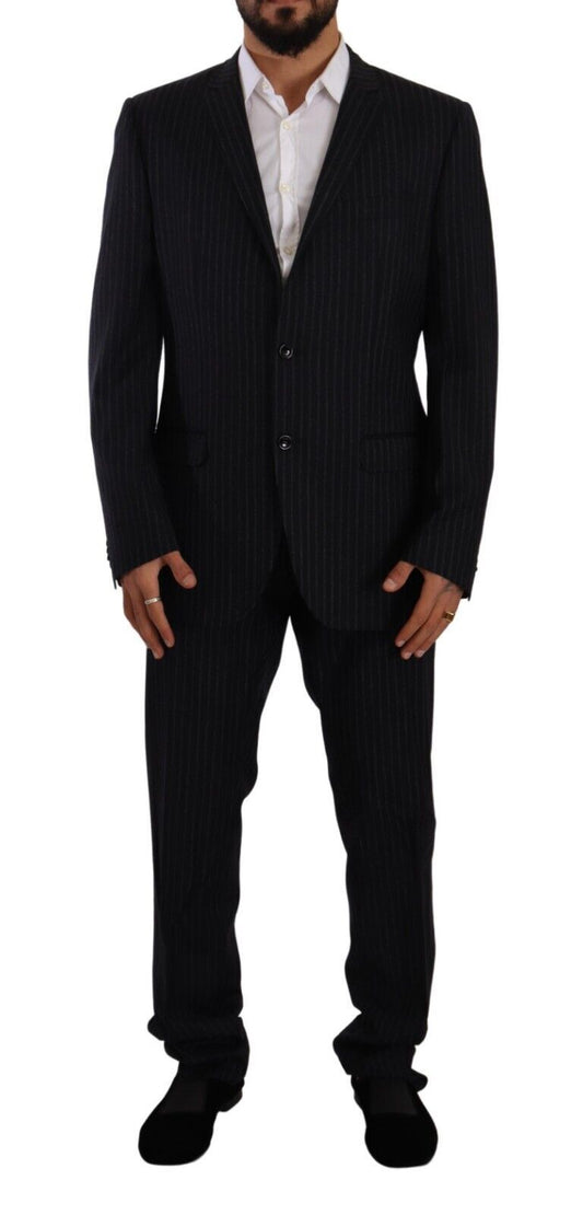 Domenico Tagliente Gray Polyester Single Breasted Formal Suit Domenico Tagliente