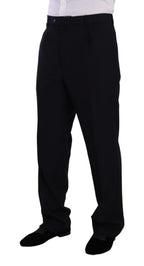 Domenico Tagliente Blue Polyester Single Breasted Formal Suit