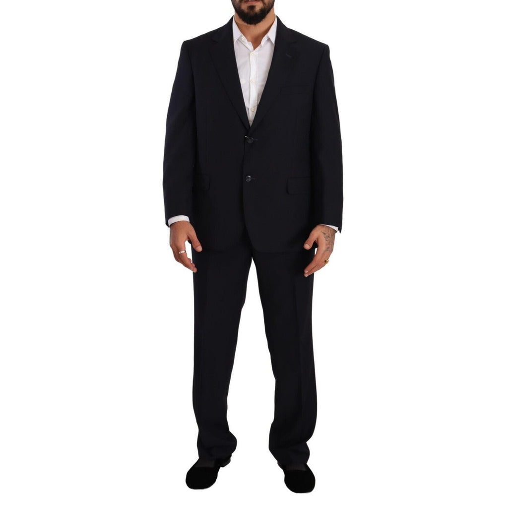 Domenico Tagliente Blue Polyester Single Breasted Formal Suit