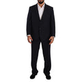 Domenico Tagliente Blue Polyester Single Breasted Formal Suit