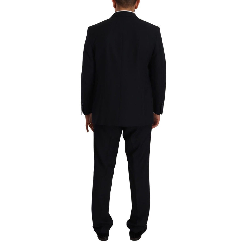 Domenico Tagliente Blue Polyester Single Breasted Formal Suit