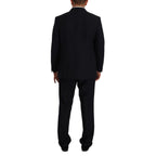 Domenico Tagliente Blue Polyester Single Breasted Formal Suit