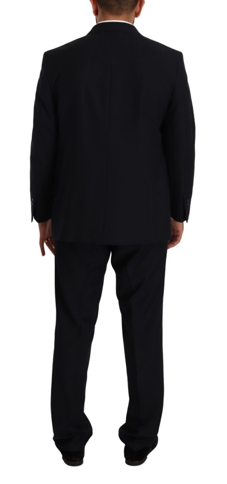 Domenico Tagliente Blue Polyester Single Breasted Formal Suit Domenico Tagliente