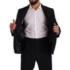 Domenico Tagliente Blue Polyester Single Breasted Formal Suit