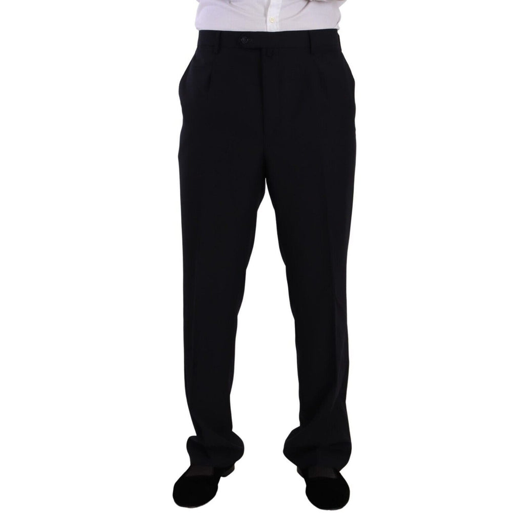 Domenico Tagliente Blue Polyester Single Breasted Formal Suit