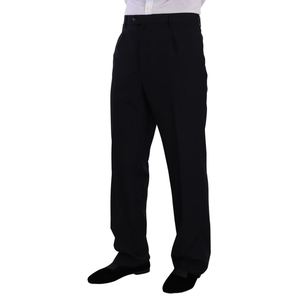 Domenico Tagliente Blue Polyester Single Breasted Formal Suit