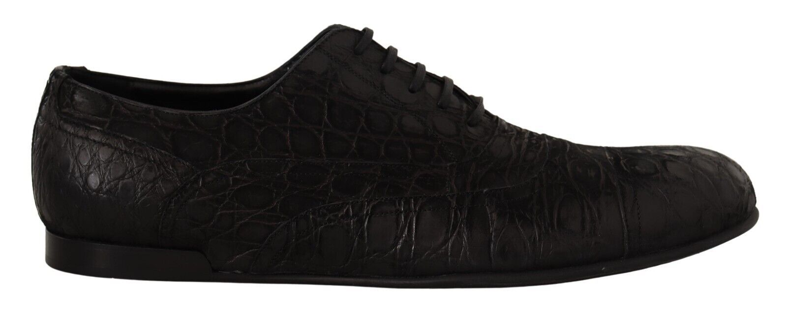Dolce & Gabbana Black Caiman Leather Mens Oxford Shoes Dolce & Gabbana
