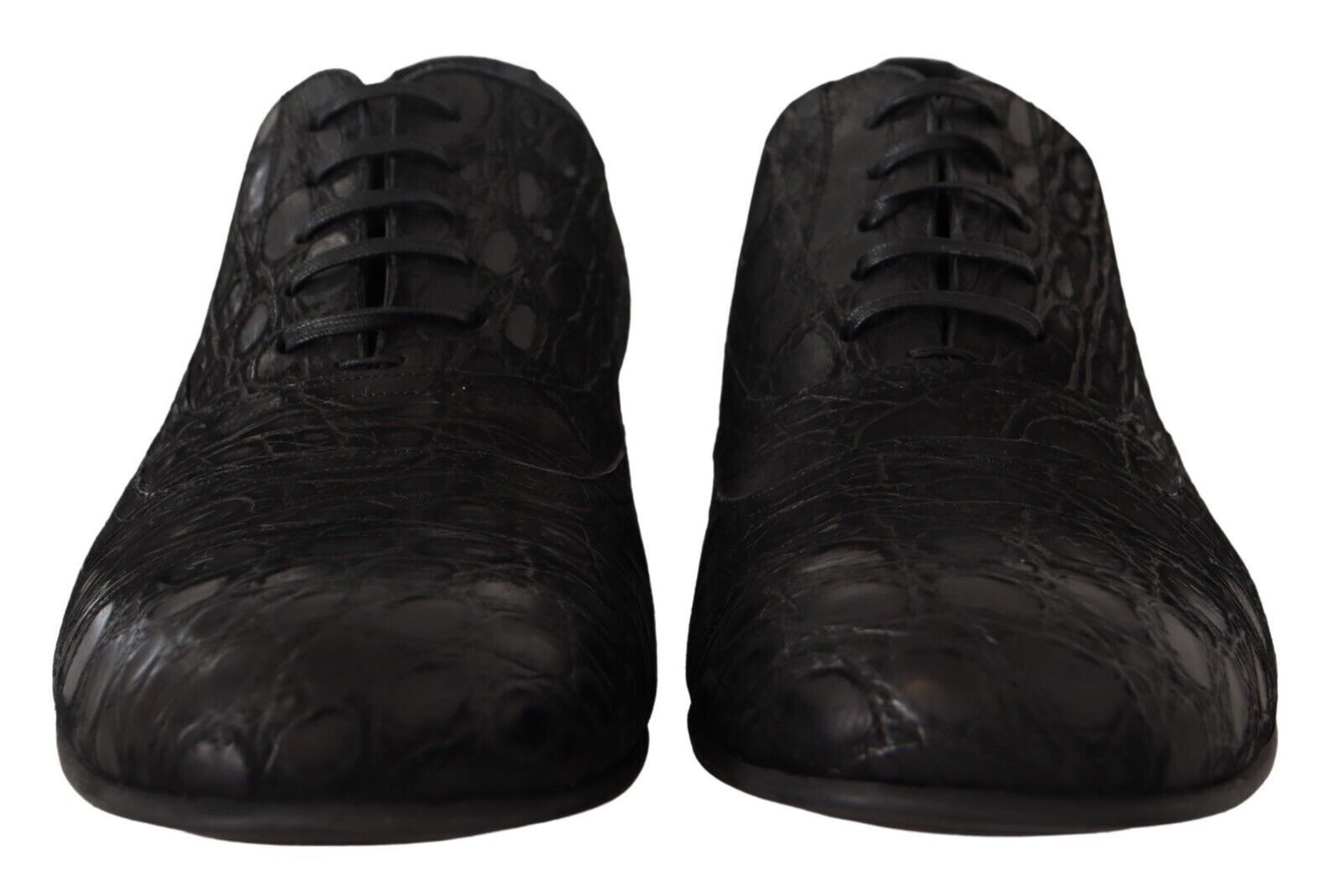 Dolce & Gabbana Black Caiman Leather Mens Oxford Shoes Dolce & Gabbana