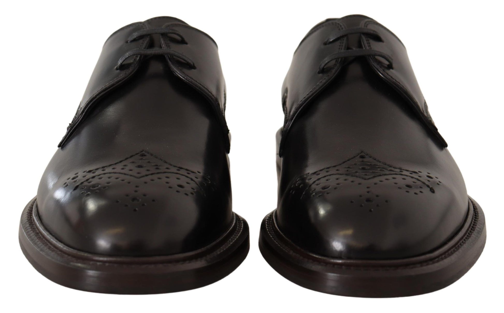 Dolce & Gabbana Black Leather Dress Formal Derby Shoes Dolce & Gabbana