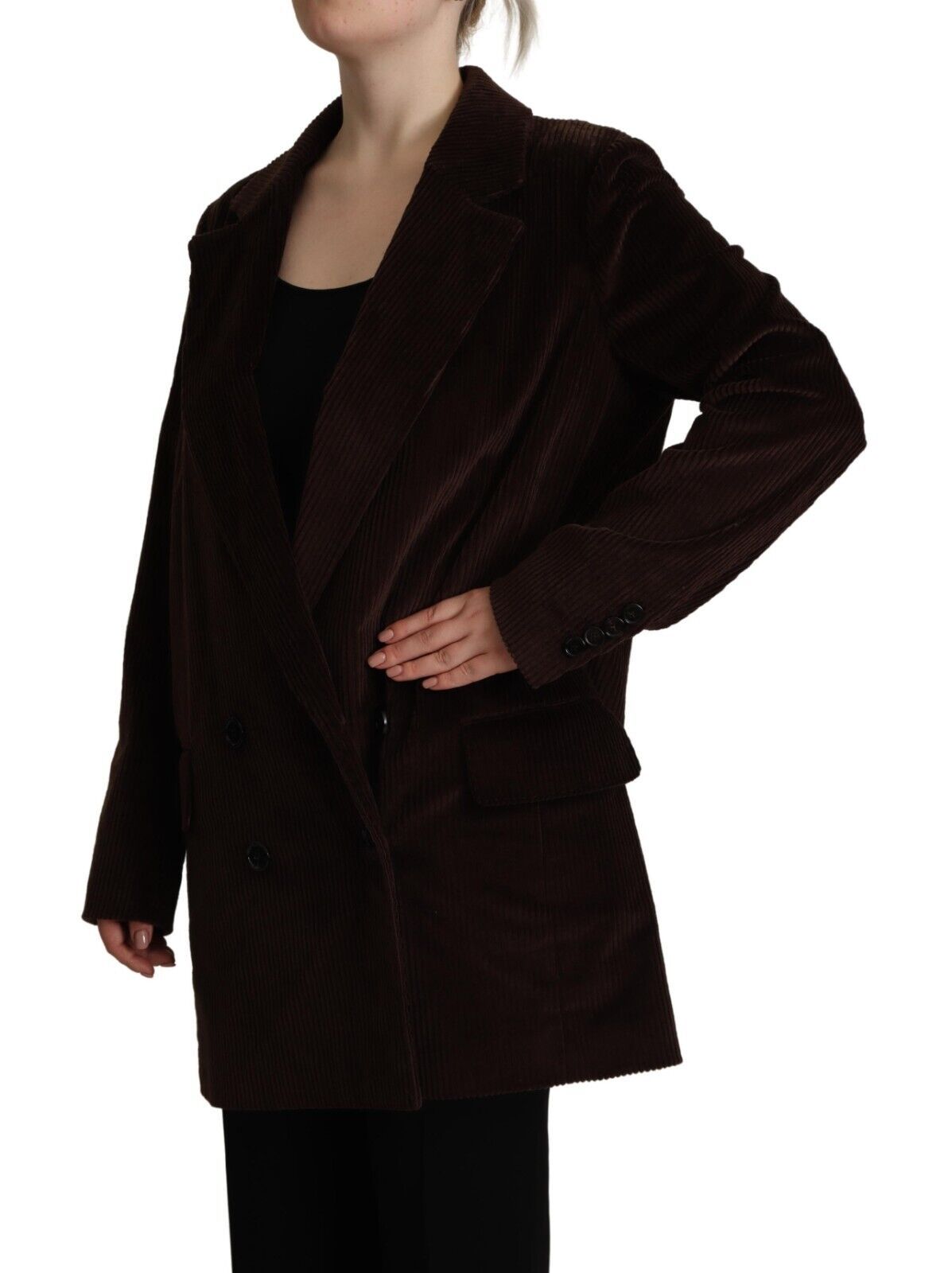 Dolce & Gabbana Bordeaux Corduroy Cotton Blazer Oversized Jacket Dolce & Gabbana