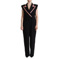 Dolce & Gabbana Black Wool Blend Sleeveless Jumpsuit Dress