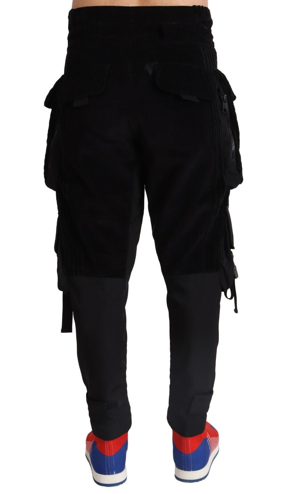 Dolce & Gabbana Black Cotton Skinny Corduroy Cargo Pants Dolce & Gabbana