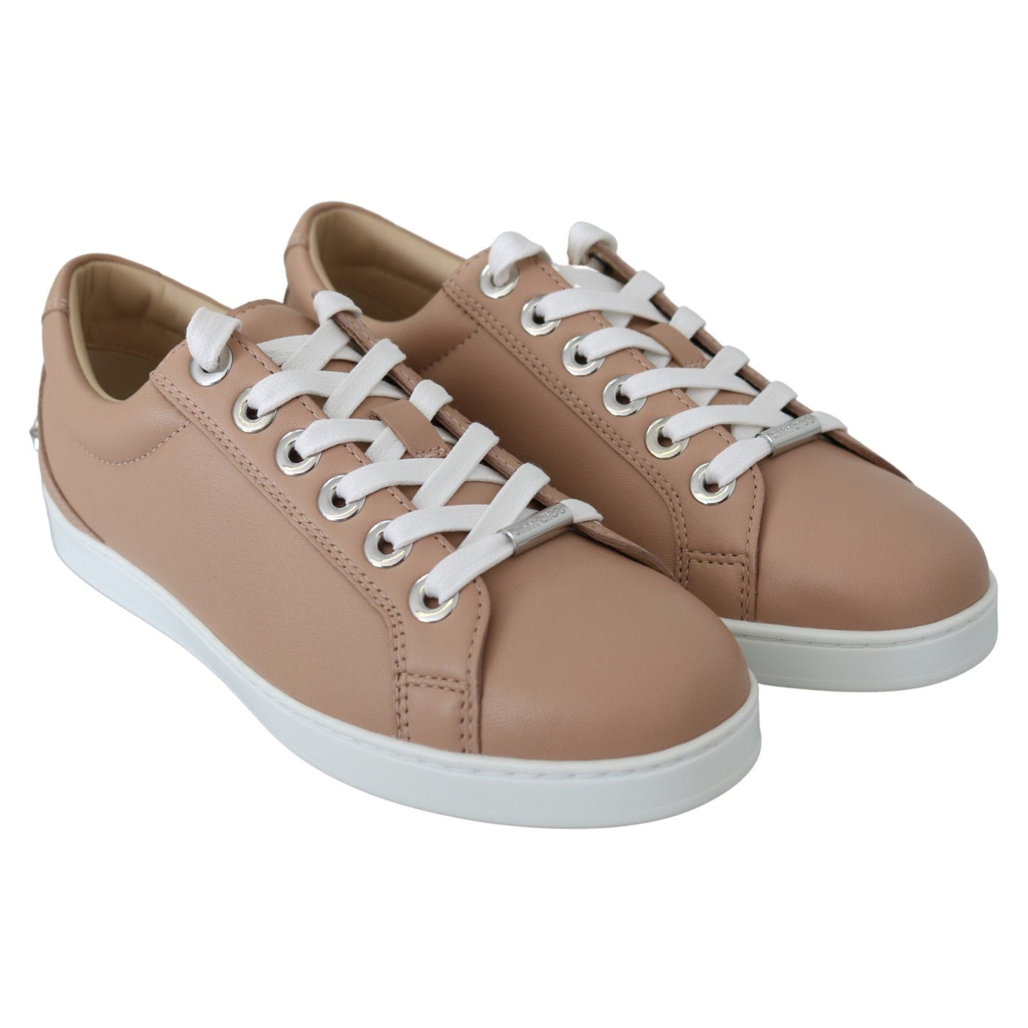 Jimmy Choo Powder Pink Nappa Leather Sneakers Jimmy Choo
