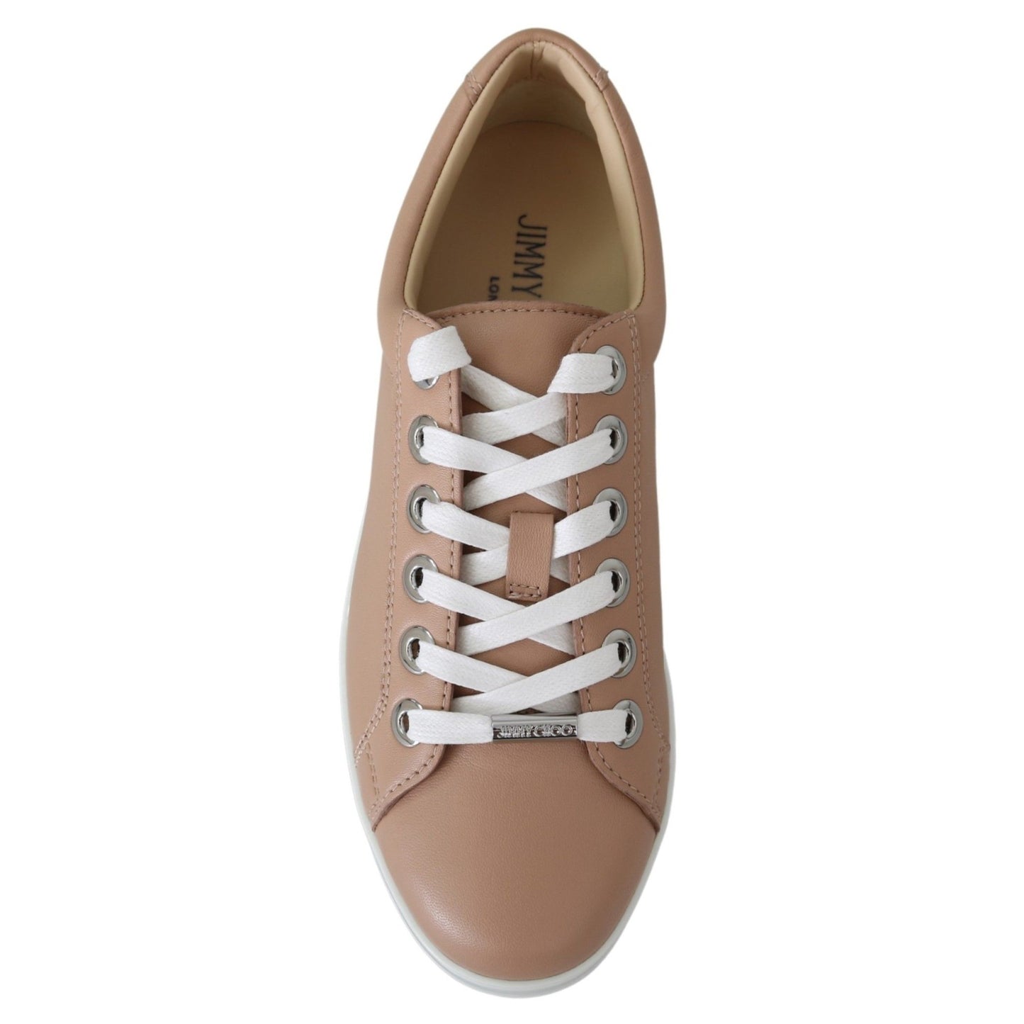 Jimmy Choo Powder Pink Nappa Leather Sneakers Jimmy Choo