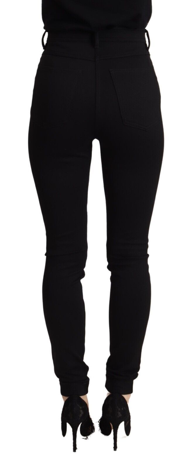 Dolce & Gabbana Black High Waist Skinny Slim Fit Pants Dolce & Gabbana