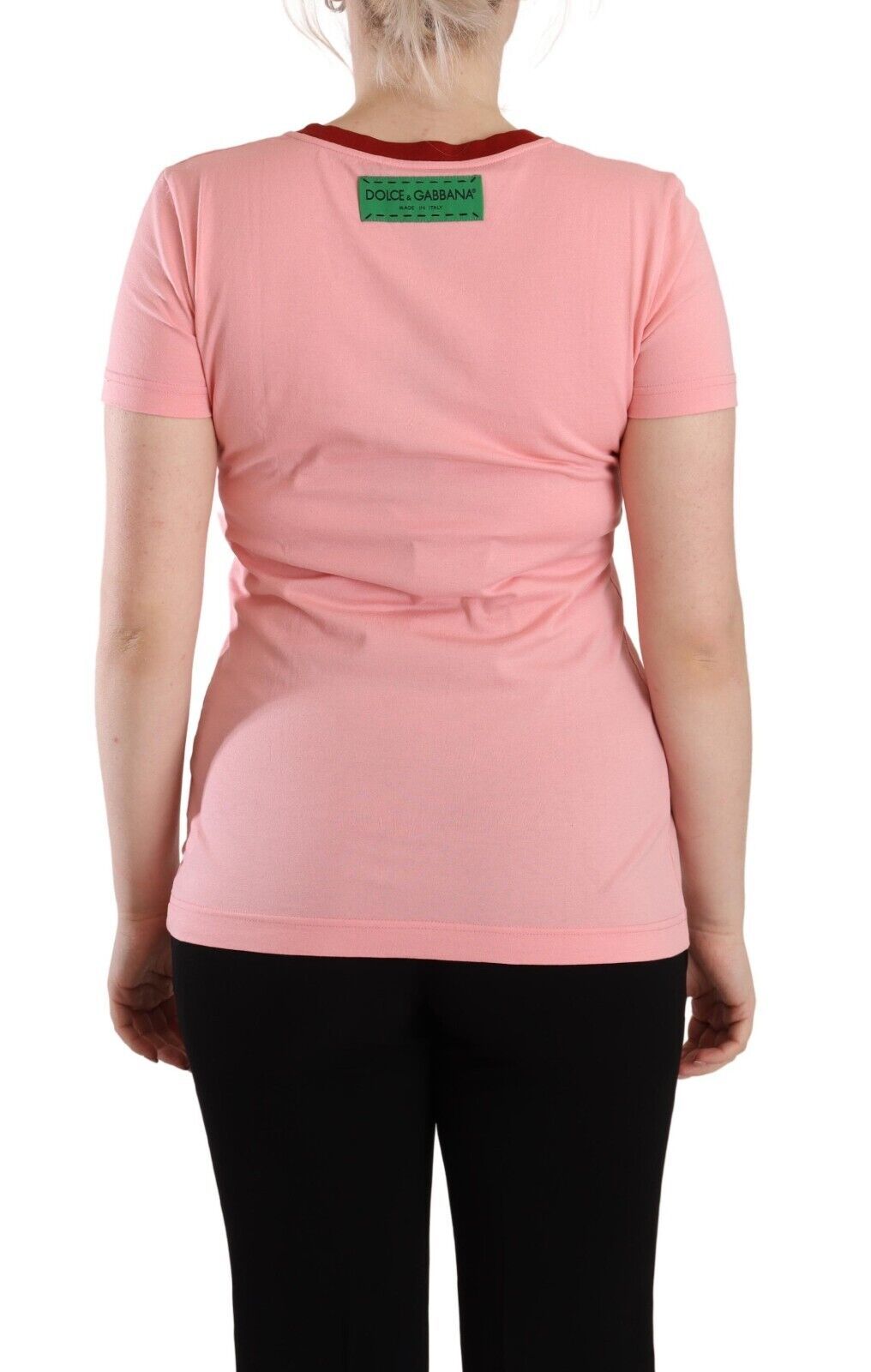 Dolce & Gabbana Pink Cotton Short Sleeves Crewneck T-shirt Top Dolce & Gabbana