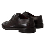 Dolce & Gabbana Purple Leather Oxford Wingtip Formal Shoes