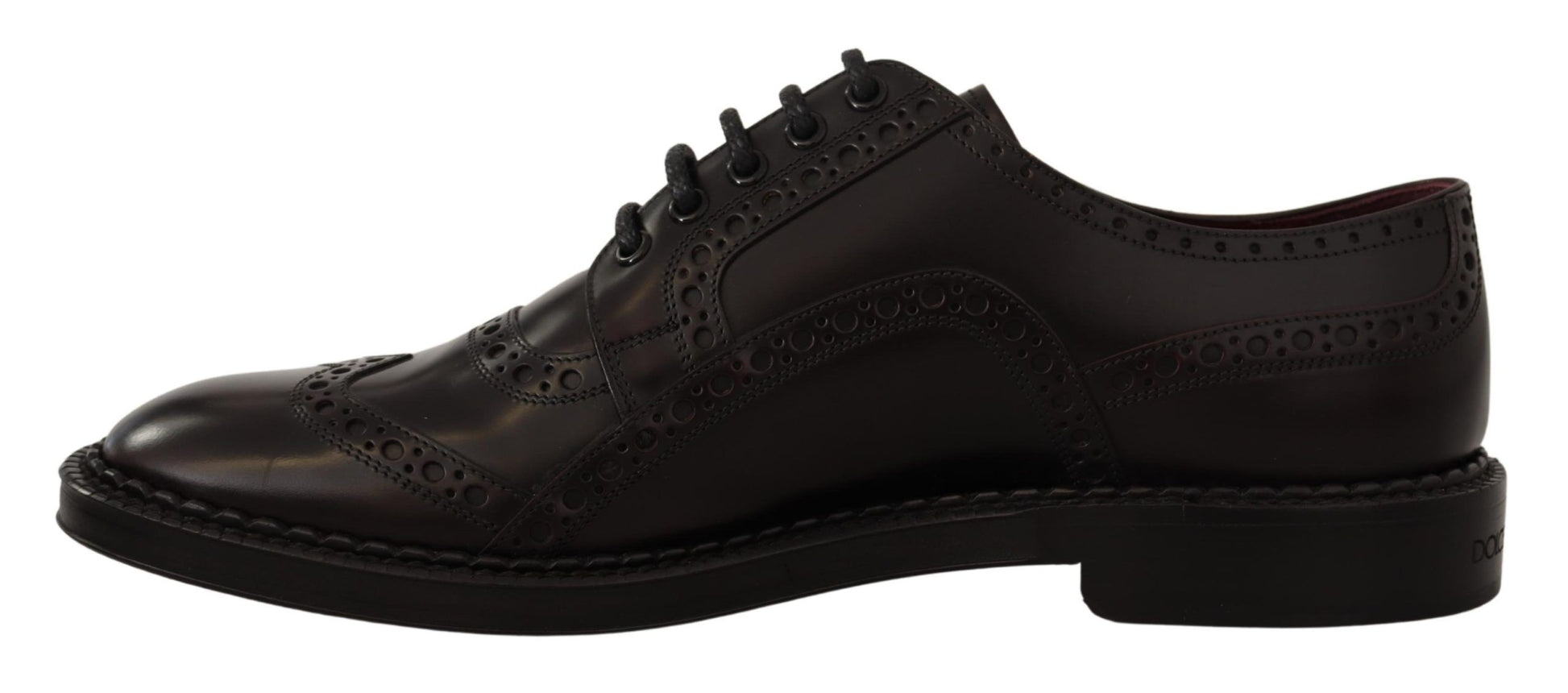 Dolce & Gabbana Purple Leather Oxford Wingtip Formal Shoes Dolce & Gabbana