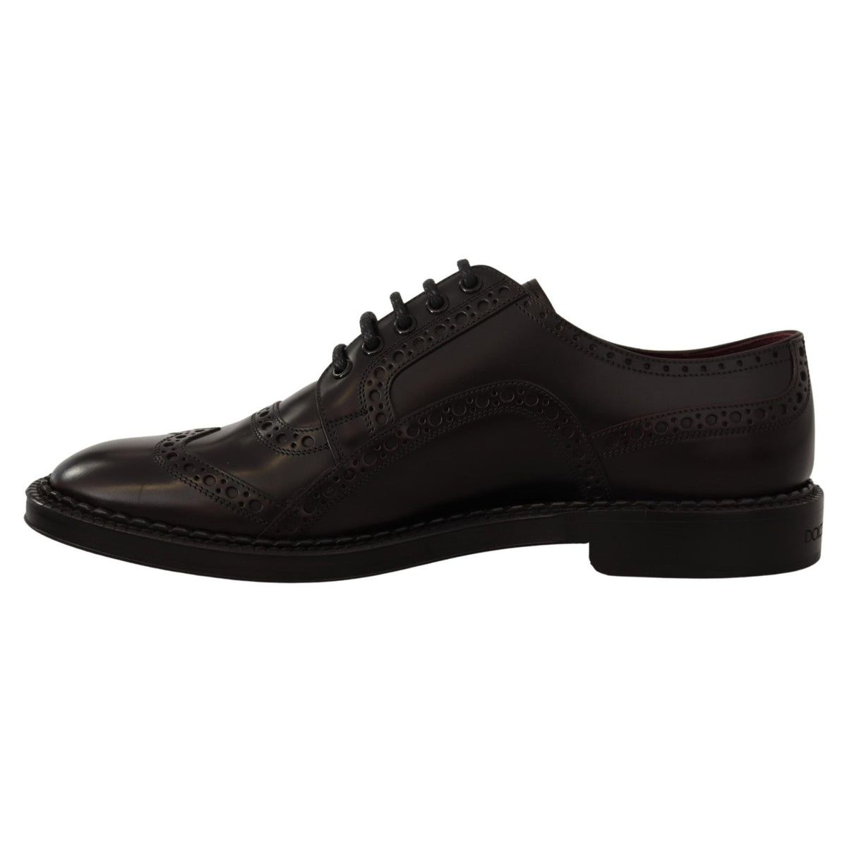 Dolce & Gabbana Purple Leather Oxford Wingtip Formal Shoes