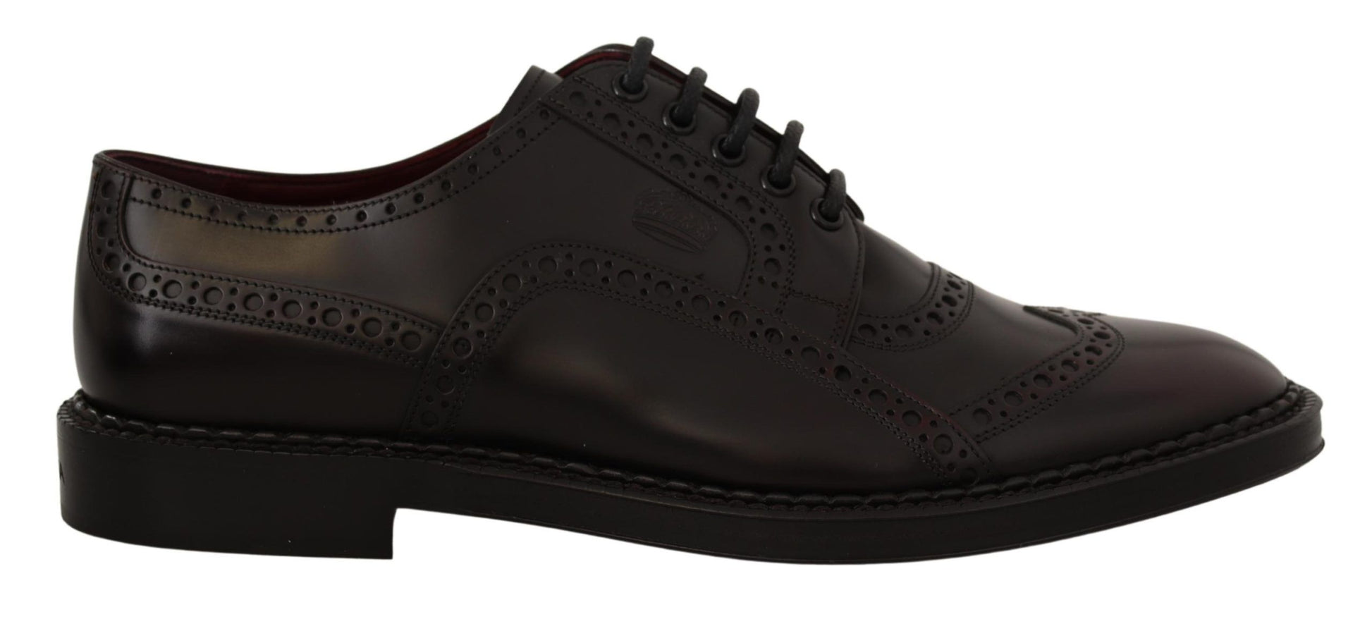 Dolce & Gabbana Purple Leather Oxford Wingtip Formal Shoes Dolce & Gabbana