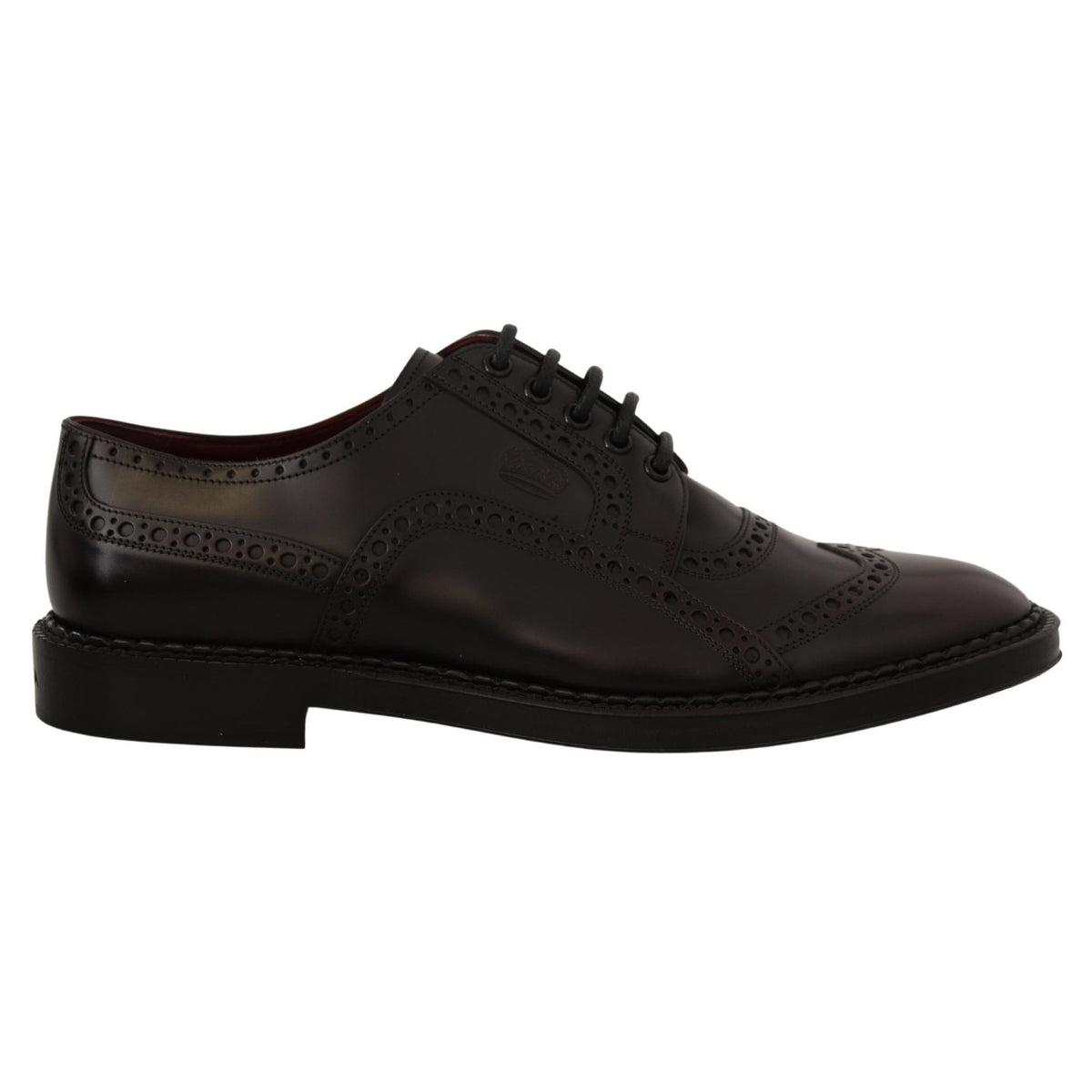Dolce & Gabbana Purple Leather Oxford Wingtip Formal Shoes