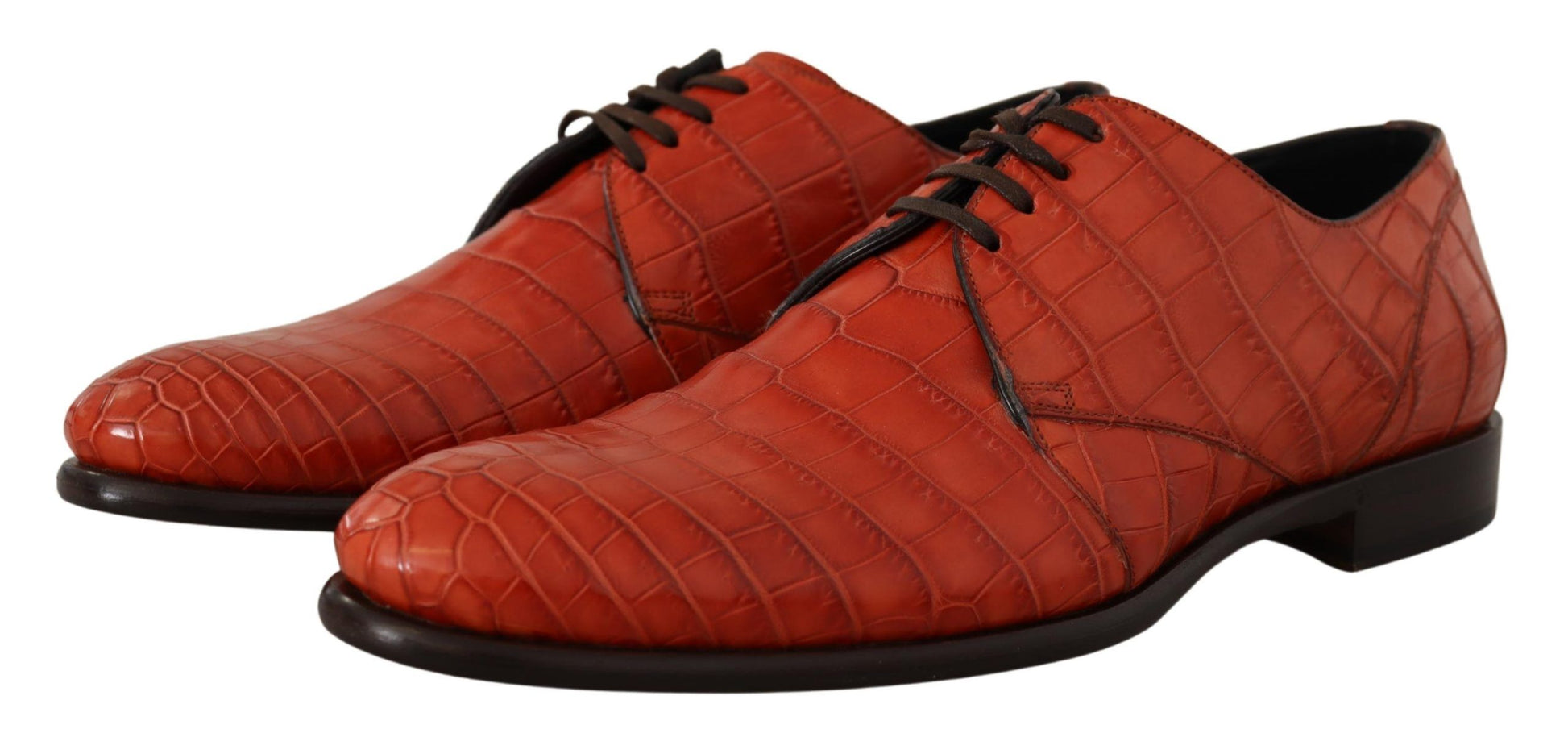 Dolce & Gabbana Orange Exotic Leather Dress Derby Shoes Dolce & Gabbana