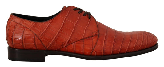Dolce & Gabbana Orange Exotic Leather Dress Derby Shoes Dolce & Gabbana