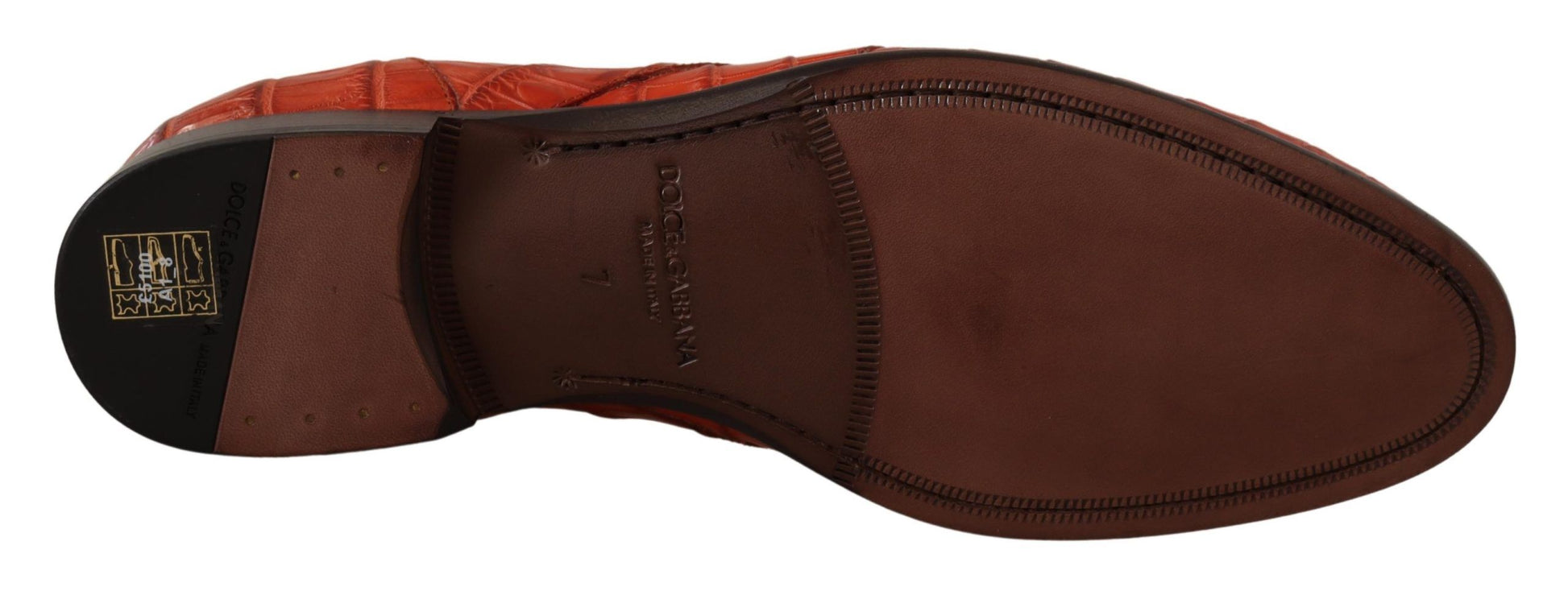 Dolce & Gabbana Orange Exotic Leather Dress Derby Shoes Dolce & Gabbana