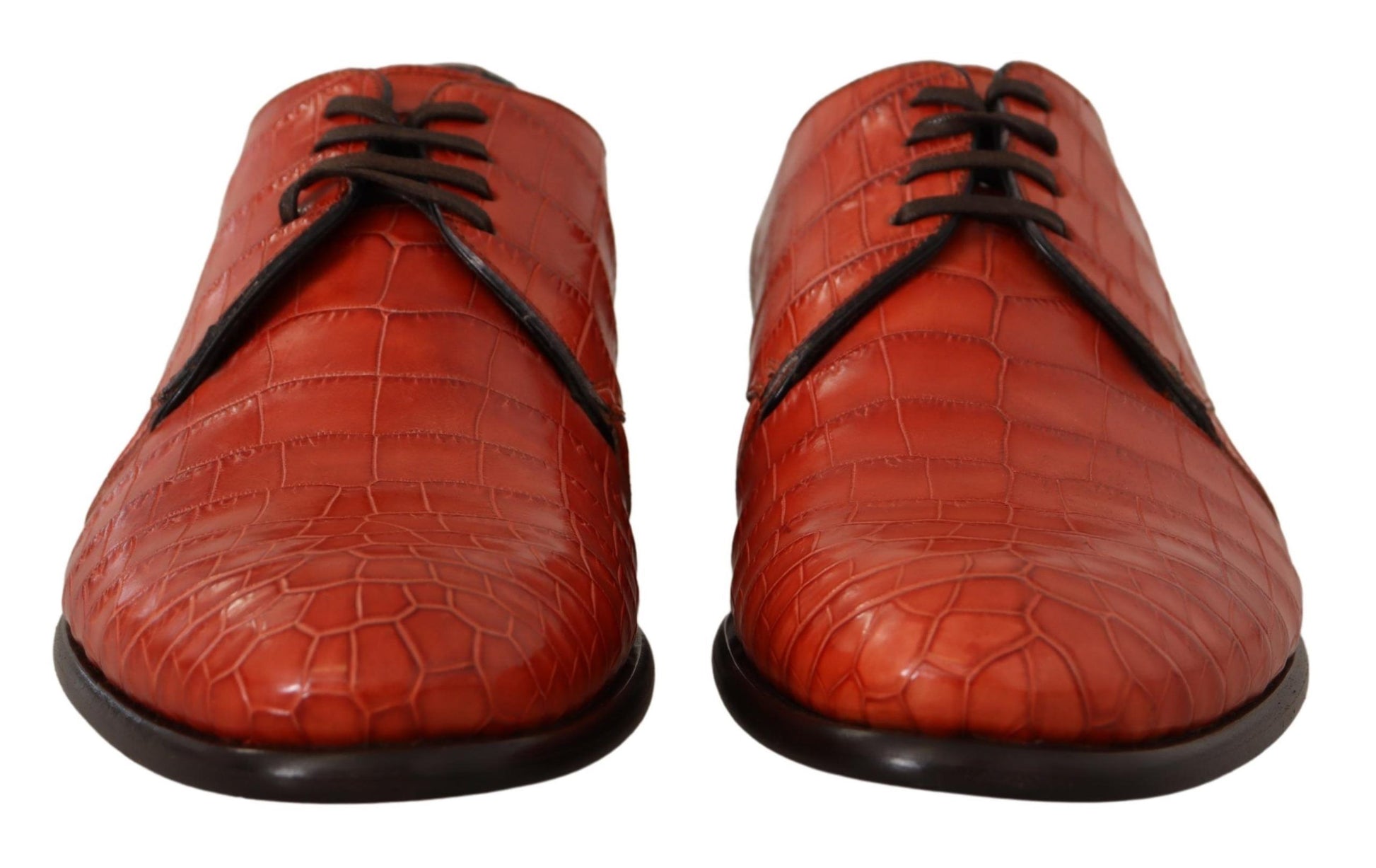 Dolce & Gabbana Orange Exotic Leather Dress Derby Shoes Dolce & Gabbana