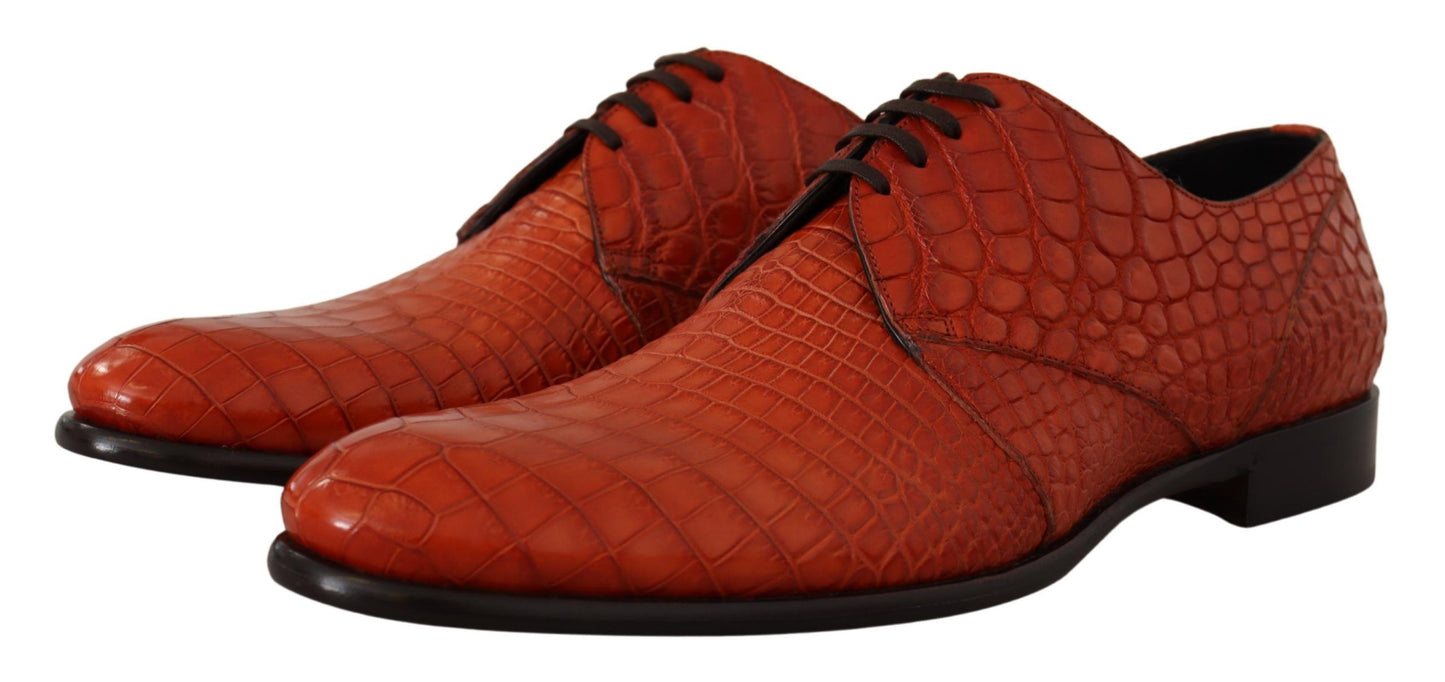 Dolce & Gabbana Orange Exotic Leather Dress Derby Shoes Dolce & Gabbana