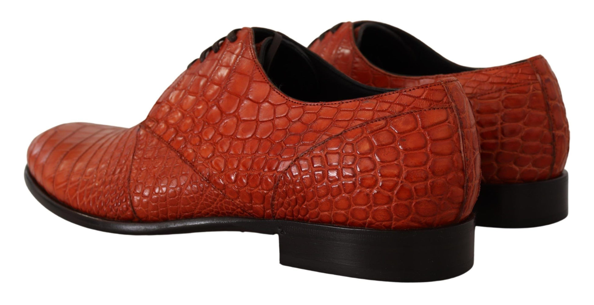 Dolce & Gabbana Orange Exotic Leather Dress Derby Shoes Dolce & Gabbana