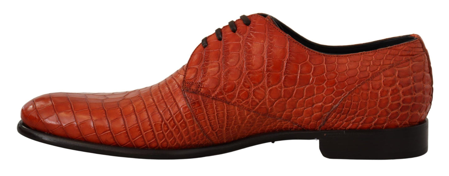 Dolce & Gabbana Orange Exotic Leather Dress Derby Shoes Dolce & Gabbana