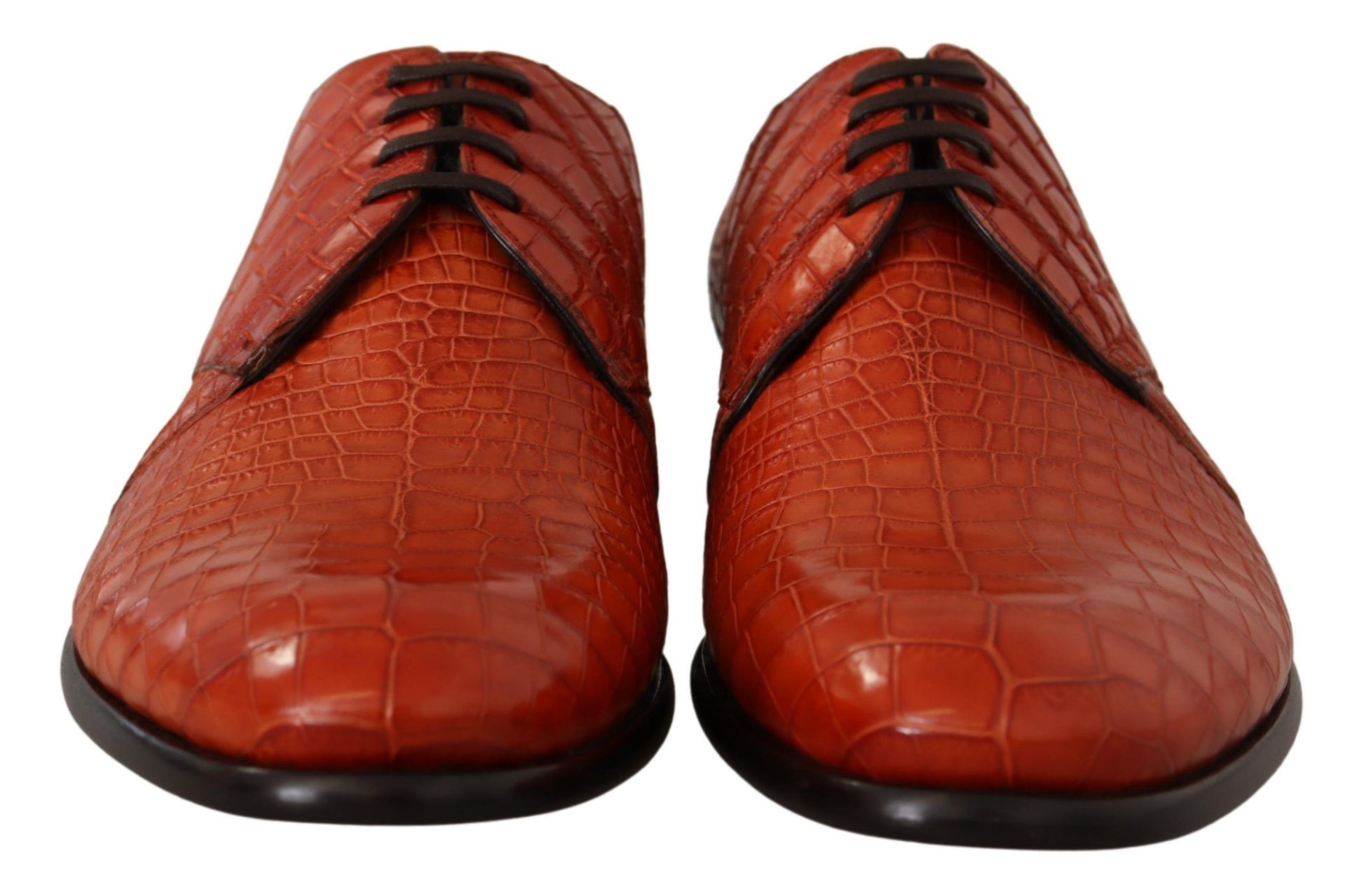 Dolce & Gabbana Orange Exotic Leather Dress Derby Shoes Dolce & Gabbana