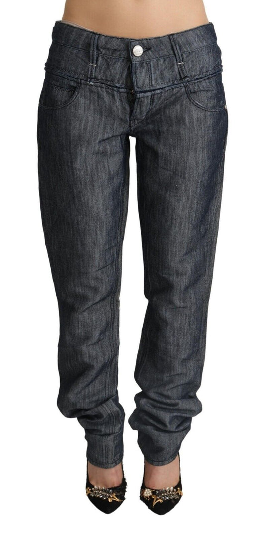 Acht Dark Gray Ramie Mid Wide Waist Straight Denim Jeans Acht