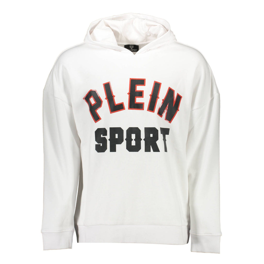 Plein Sport Bianco Cotton Men Sweatshirt