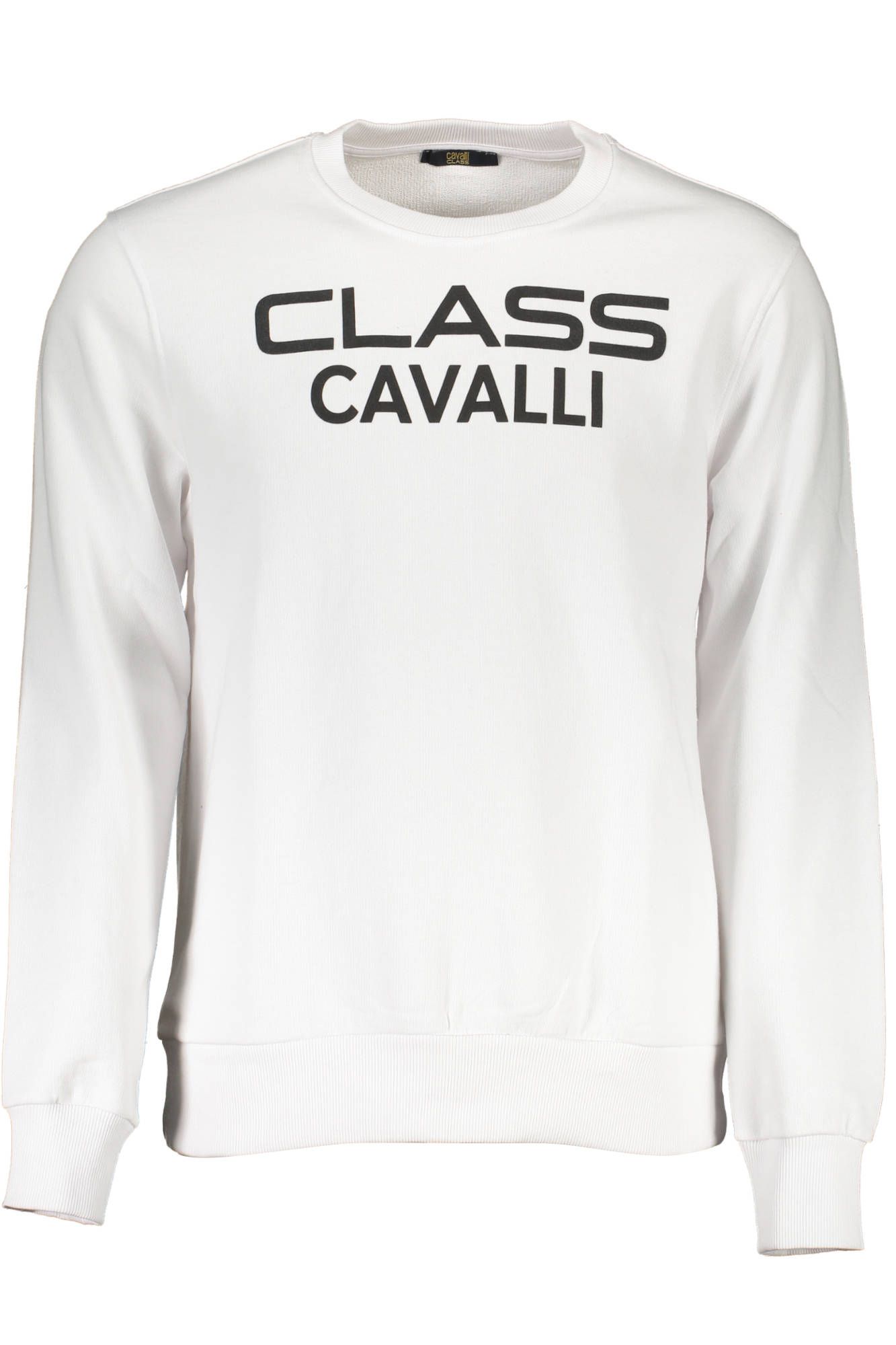 Cavalli Class White Cotton Men Sweater Cavalli Class