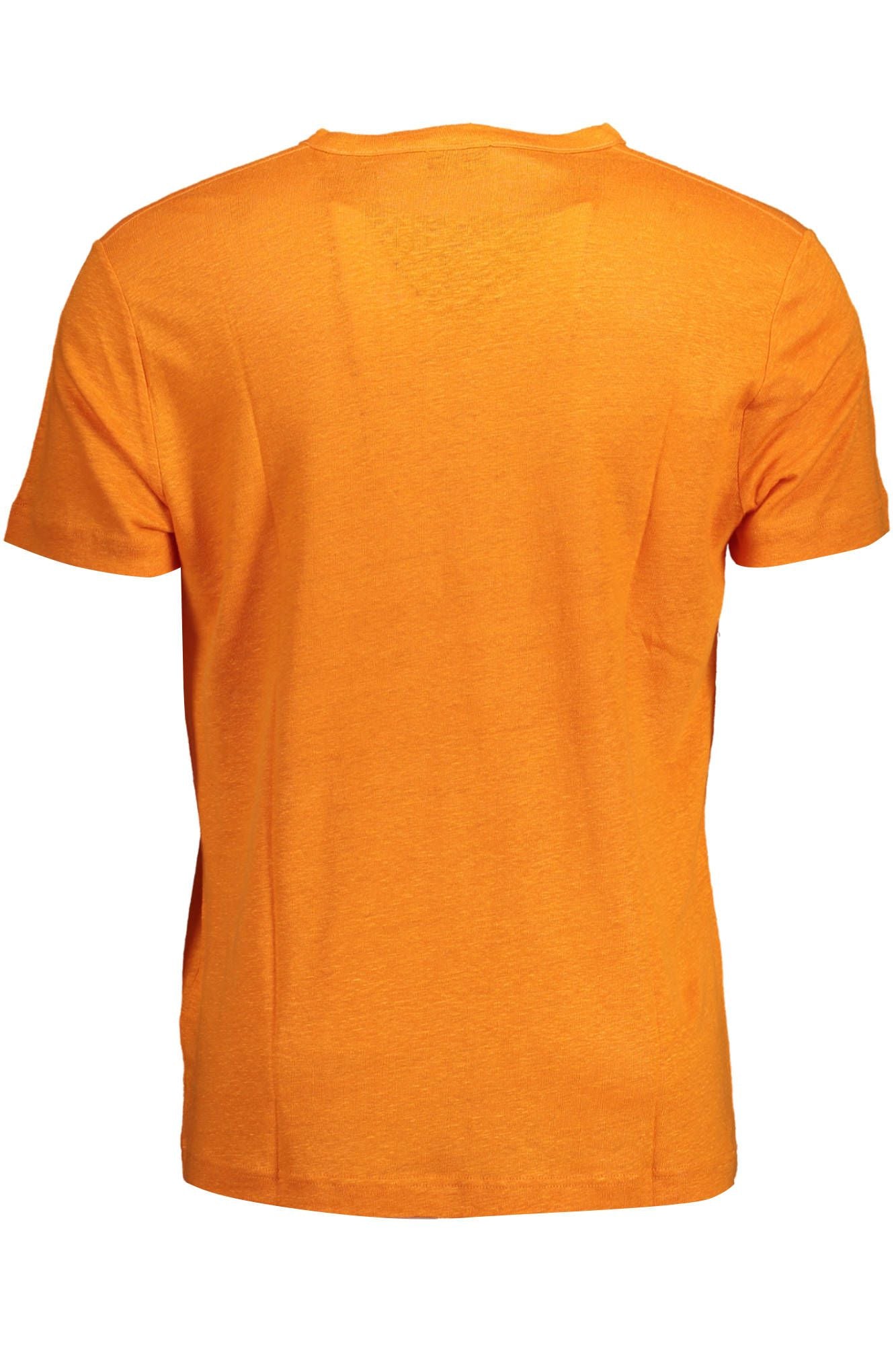 Gant Orange Linen Men T-Shirt Gant