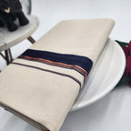 Dhoti Violet and copper border Eljoys Fashion