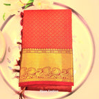 Kancheepuram Silk Saree- red colour 1138 Eljoys Fashion