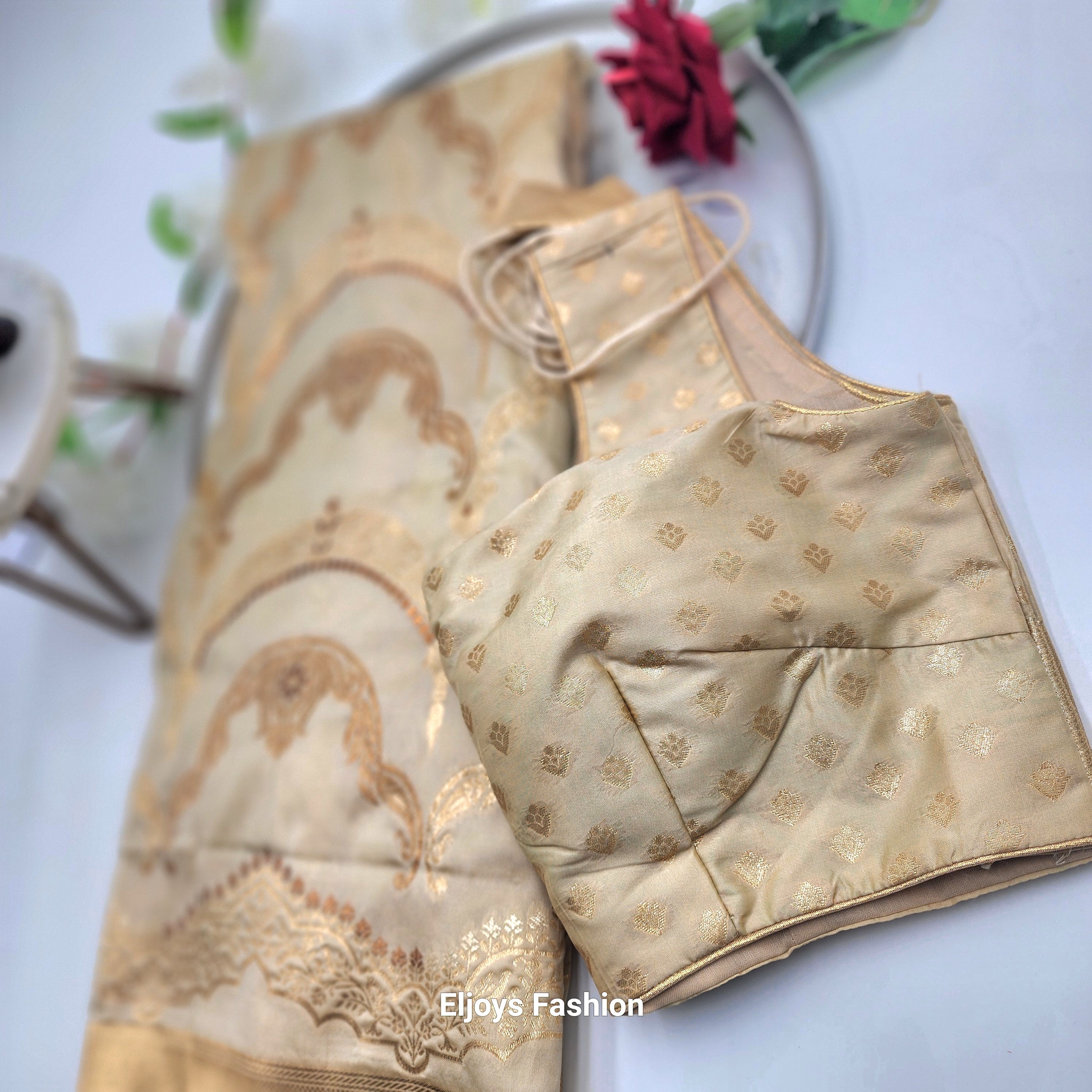 Banarasi Silk Festival Wear Saree - Beige 1137