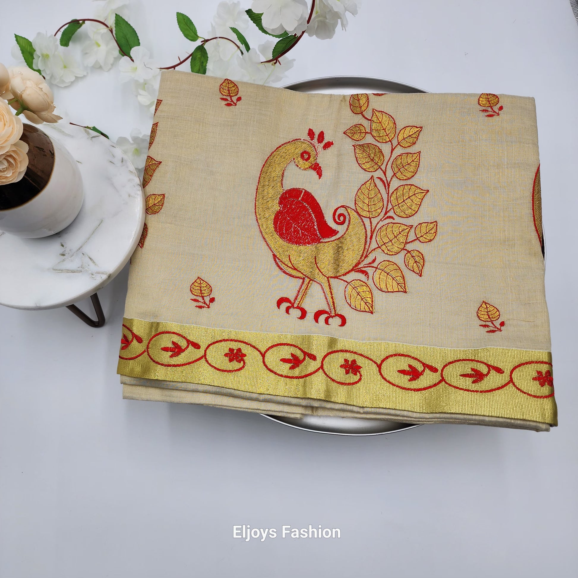 Handloom Tissue Silk Saree Eljoys Fashion